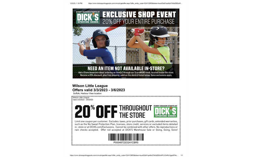 Dick’s Sporting Goods Discount Weekend